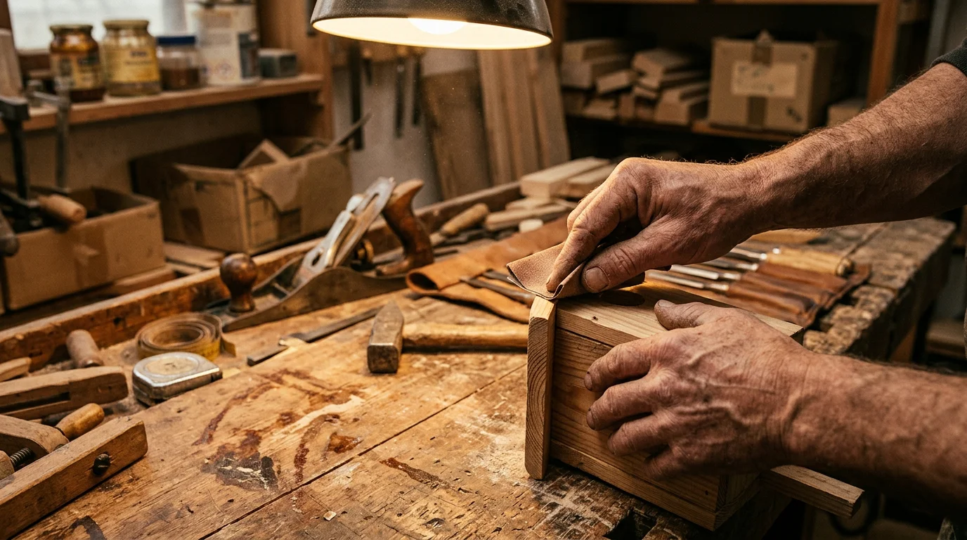 Handwerkliche Arbeit in einer Werkstatt